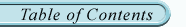 Table of Contents